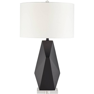 Possini Euro Design Alysha Black Geometric Table Lamp