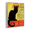 Stupell Industries Vintage Halloween Black Cat Framed Giclee Art, Gray, 24" x 30" - 2 of 4