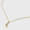 14K Gold Dipped Twisted Bubble Initial Necklace - A New Day™ Gold - 4 of 4