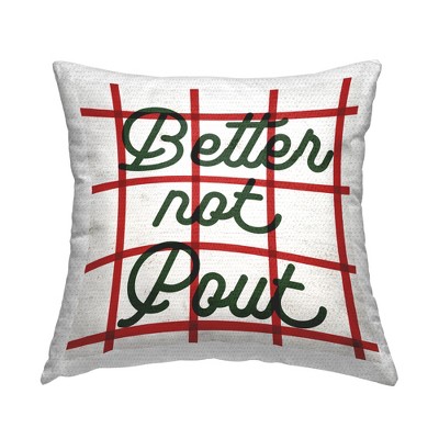 Stupell Industries Better Not Pout Christmas Plaid
