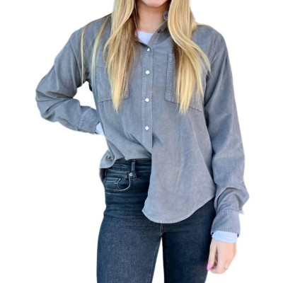 Women's Cord Tucker Shirt - Dylan