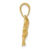Black Bow Jewelry 14k Yellow Gold Open Mouth Bass Pendant - 2 of 4
