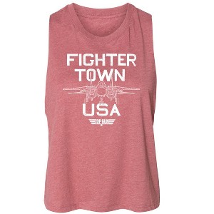 Women's - Top Gun - Property Of Fighter Town Graphic Racerback Tank - 1 of 3