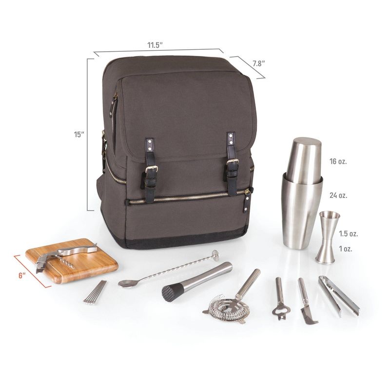 18pc Bar-Backpack Portable Cocktail Set - Picnic Time, 5 of 13