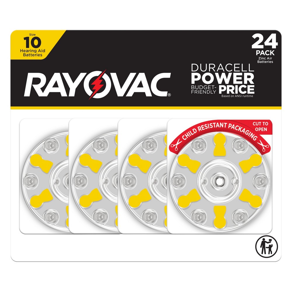 Rayovac Size 10 Hearing Aid Battery 24pk CRP