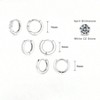Gold Huggie Hoop Earrings Set for Women, Dainty Sterling Silver Stacks, Hypoallergenic, 3 Pairs - 4 of 4