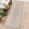 Modern Washable Bordered Area Rug, Ultra-Thin Non-Slip, Non-Shedding Foldable Mat, Chic Aesthetic Carpet for Living Room, Bedroom, Office - 2 of 4