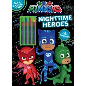 Pj Masks: Nighttime Heroes - (Coloring & Activity with Crayons) by  Editors of Studio Fun International (Hardcover) - 1 of 4