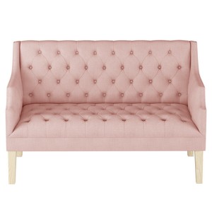 Tufted Settee Blush with Natural Legs - Threshold