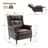 COLAMY Mid-Century Faux Leather Recliner Armchair – Tufted Pushback Lounge Chair for Living Room, Bedroom, or Reading Nook - 4 of 4