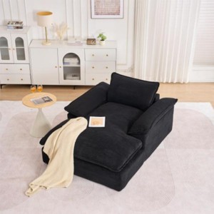 Multi-Use Corduroy Recliner Sofa Chair with Armrests, Supportive Backrest and Plush Cushion for Small Spaces, Living Room or Bedroom–The Pop Home - 1 of 4
