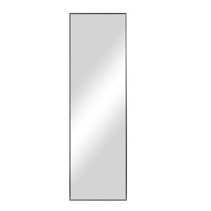 HomeRoots 71" Black Metal Leaning Framed Full Length Mirror - 1 of 4