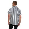 Super Triple Goose Men’s Short Sleeve Button-Up Shirt – Lightweight Striped Casual Shirt with Chest Pocket - 2 of 4