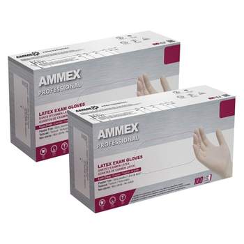 Ammex Professional GPPFT Powder Free Latex Exam Gloves Ivory Small 100/Box (GPPFT42100)