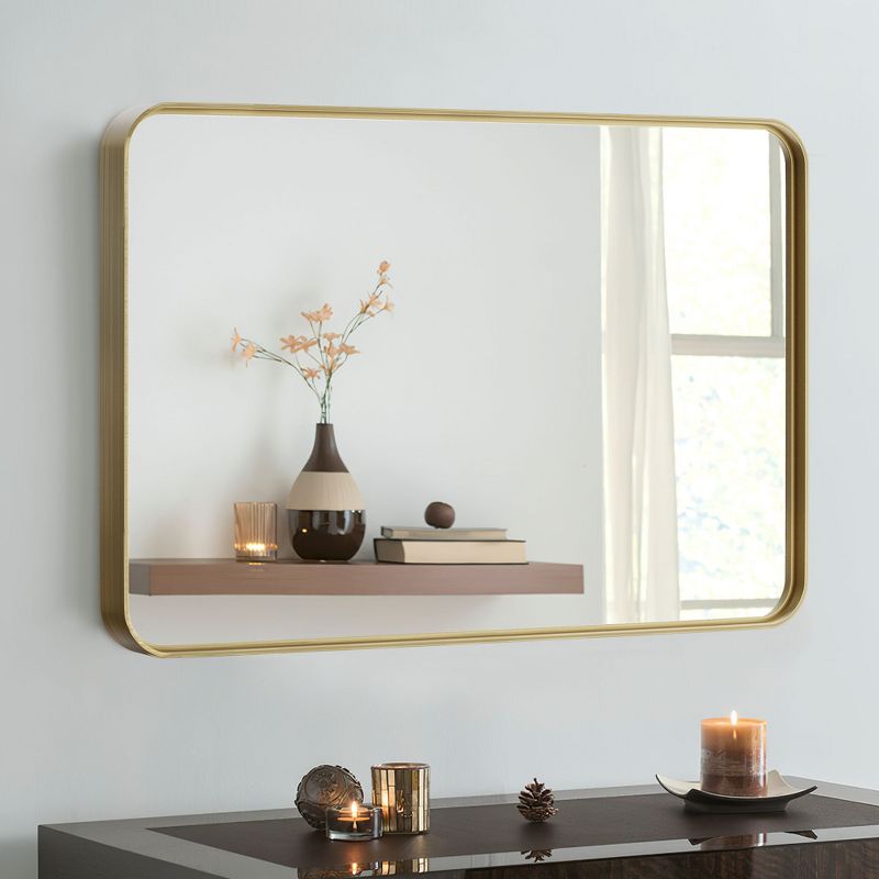 Neutypechic Metal Frame Arched Wall Mounted Mirror Decorative Wall Mirror, 2 of 9