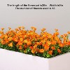 Attop 8 Bundles Artificial Flowers for Outdoors Faux Mums UV Resistant Plastic Fall Plants Orange Daisy Bulk for Home Decor Orange - 2 of 4
