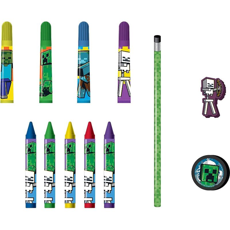 Minecraft Kids Stationery Set | School & Craft Supplies with Pencil Case, 2 of 6