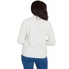 Alfred Dunner Women's Zip-Front Chenille Collared Cardigan - 2 of 4