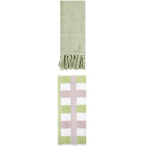 REGALWOVEN 2 Packs Cotton Absorbent Soft Decorative Bathroom Hand Towel for Kitchen - 1 of 4