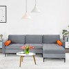 Costway Modular L-shaped Sectional Sofa with  Reversible Chaise & 2 USB Ports Ash Grey - image 3 of 4