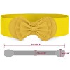 Allegra K Women Bowtie Ornament Press Stud Button Elastic Waist Cinch Belt Yellow One Size 1 Pc - 3 of 4