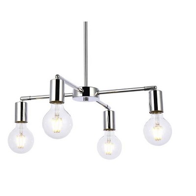 Cairo 4-Light Chrome Iron Indoor/Outdoor Pendant