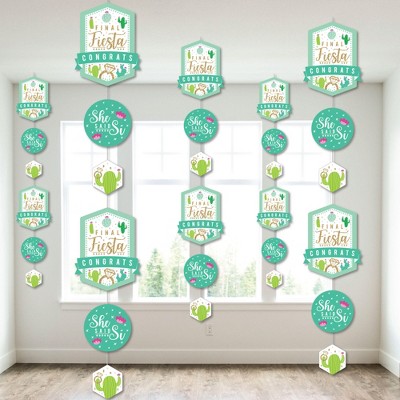 Big Dot of Happiness Final Fiesta - Last Fiesta Bachelorette Party DIY Backdrop - Hanging Vertical Decorations - 30 Pieces