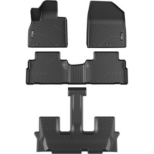 All-Weather Floor Mats for 2020-2025 Telluride - TPE Anti-Skid Liners, Custom Fit (Black) - 1 of 4