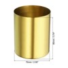 Unique Bargains Desk Stainless Steel Pencil Pen Holders Cup Makeup Brush Holder 1 Pc - 2 of 4