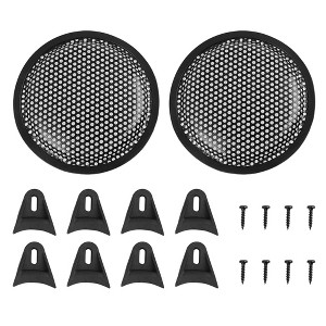 Unique Bargains Mesh Woofer Subwoofer Grill Car Speaker Cover Black 2 Pcs - 1 of 4