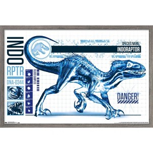 Trends International Jurassic World: Fallen Kingdom - Indo-Raptor Framed Wall Poster Prints - 1 of 4