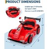 Go Kart for Kids, Electric Ride On Car with 2 Motors, Remote Control, Safety Belt & LED Lights, Toy Race Car with Speed Adjustment - 3 of 4