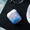 Insten Case Compatible with AirPods 1 & 2 - Glossy Marble Pattern Skin Cover, Gray Blue - 4 of 4