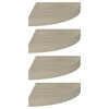vidaXL Floating Corner Shelves 4 pcs Oak 9.8"x9.8"x1.5" MDF - 2 of 4