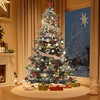 Pre-Lit Snow Flocked Artificial Christmas Tree with Warm White Incandescent Lights & Foldable Stand, UL Listed - 2 of 4