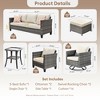 XIZZI Modular Outdoor Swivel Sectional Sofa Set, UV-Resistant Modular Lounge Set w/ Swivel Chairs, Side Table & Optional 3-Seat Sofa, Ottoman, Firepit - 2 of 4