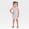 Toddler Girls' Barbie Americana Cherry Romper - Red/White/Blue - 3 of 3