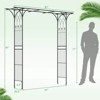 Costway 81" Metal Garden Arbor Garden Arch Trellis Wedding Arch Decoration Black - 3 of 4
