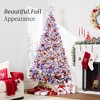 Best Choice Products Pre-Lit Artificial Christmas Pine Tree – Multiple Colors w/ Flocked Branches & Warm-White or Multicolor LED Lights - 3 of 4