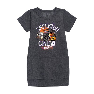 - Hot Wheels - Halloween Graphic Short Sleeve Fleece Dress