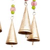 31" x 5" Traditional Metal Abstract Windchime Gold/Green/Pink - Olivia & May - 4 of 4