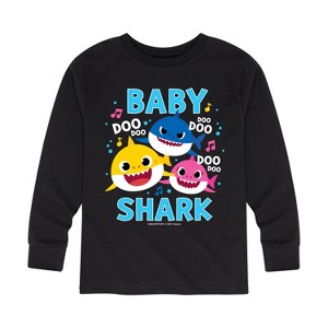 Boys' - Baby Shark - Baby Shark Family Doo Doo Doo Long Sleeve Graphic T-Shirt - 1 of 4