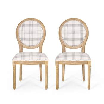 Set of 2 Phinnaeus French Country Fabric Dining Chairs - Christopher Knight Home