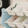 CAVINAS Kids Bookshelf with 8/12 Toy Bins,Open Shelf Bookcase with 2/3-Tier Book Display,Modern Book Shelves for Bedroom,Kids Toy Storage Organizer - 4 of 4