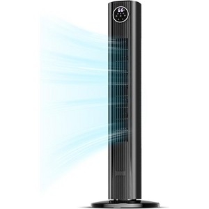 ZAFRO Tower Fan for Bedroom, Standing Bladeless Fan that Blows Cold Air for Home, 85¡ã Oscillating Quiet Cooling Floor Fans with Remote - 1 of 4