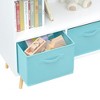 INFURNIC Decorative Bookshelf Kids Bookcase Book Display, Toy Storage Cabinet Organizer With Collapsible Fabric Drawers, Blue, 35.43"*11.02"*23.62" - 2 of 4
