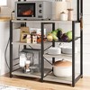 6-Tier Bakers Rack with Storage Cabinet & Built-In Power Outlets – Microwave Stand & Kitchen Organizer for Kitchen and Dining Room - 4 of 4