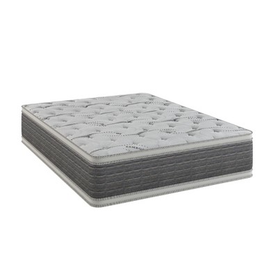 NicBex 14 Inch Two Sided Pillow Top High Density Foam Mattress with CertiPUR-US Certified,Mattress in a Box,White+Gray