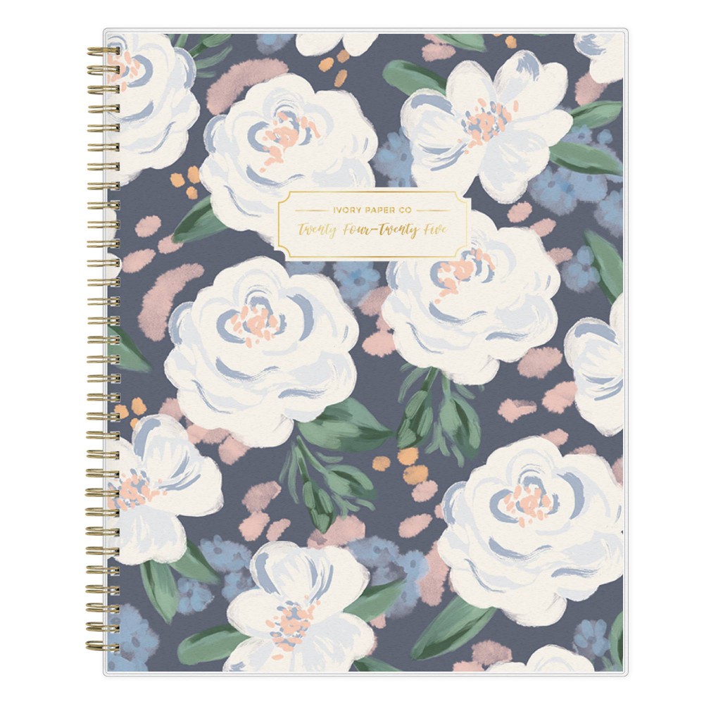 Ivory Paper Co. 2024-25 Weekly/Monthly Planner 11"x8.5" Wirebound Frosted Charley
