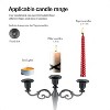 Metal Candle Holder，5 Arms Pure Black Candle Holders for Pillar Candles（10.6 inch Tall, for 1/2-1 inch Candles Diameter）,Candelabra Decoration - 3 of 4